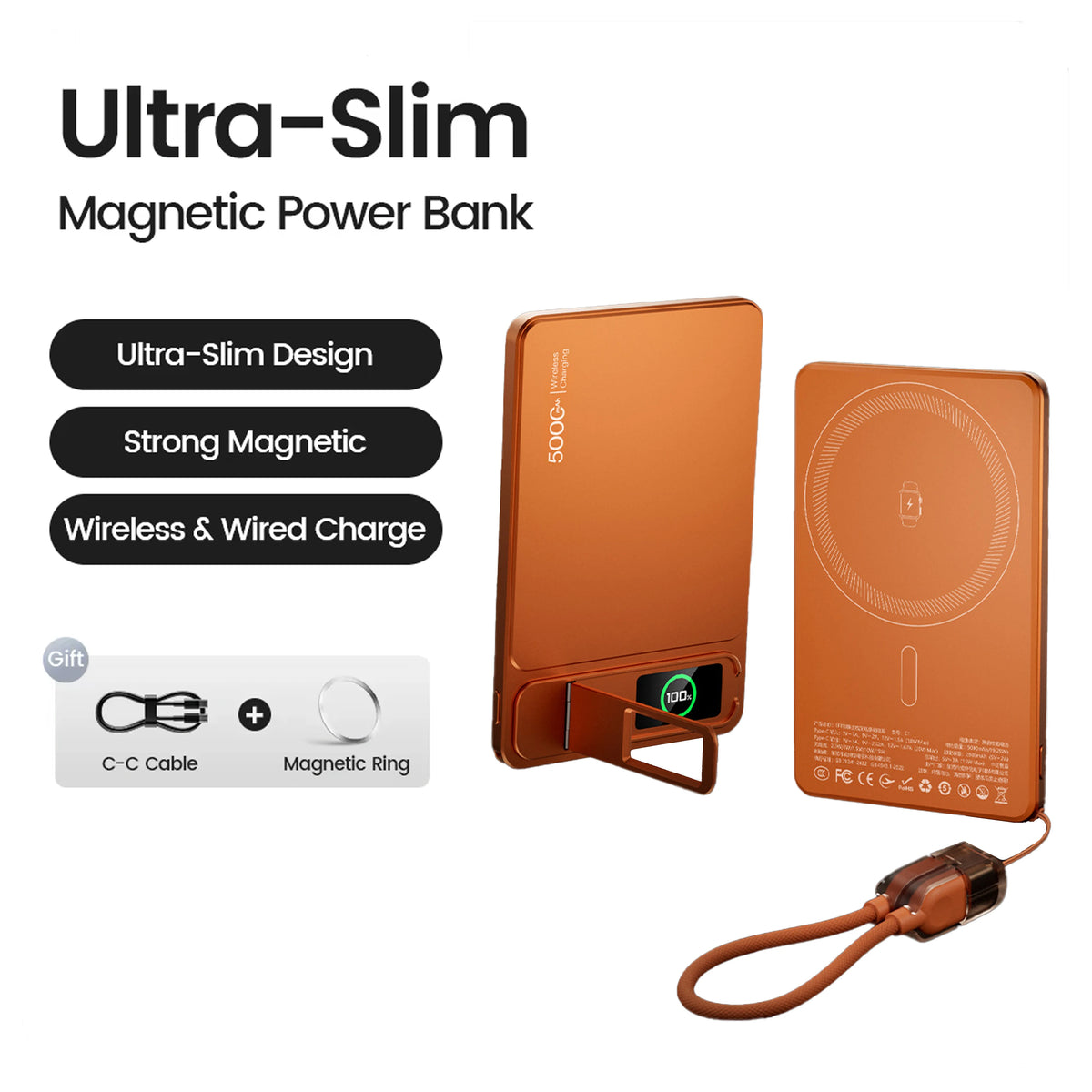 10000mAh Magnetic Powerbank 20W Fast Charing  For MagSafe Сoьpatible with iPhone