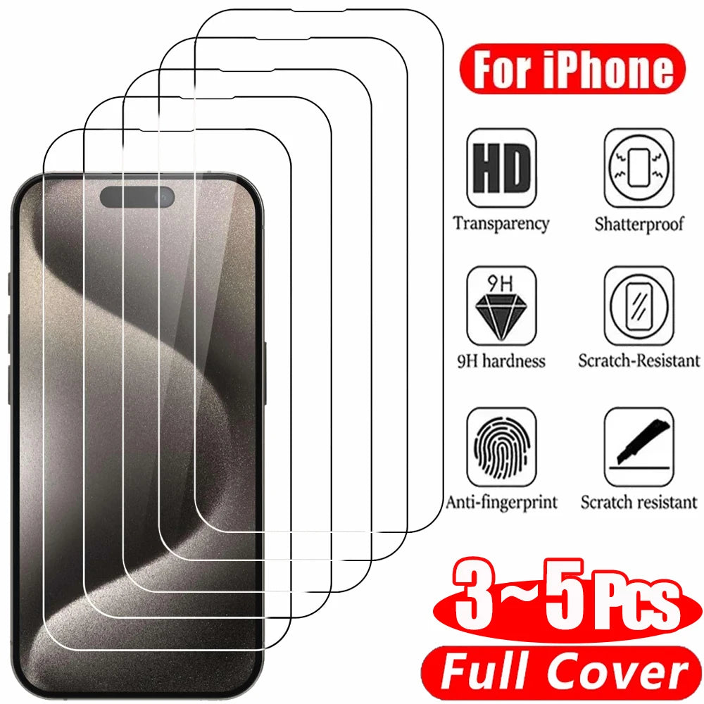 Glass Film For iPhone 13 - 18 Screen Protector compatible with iPhone