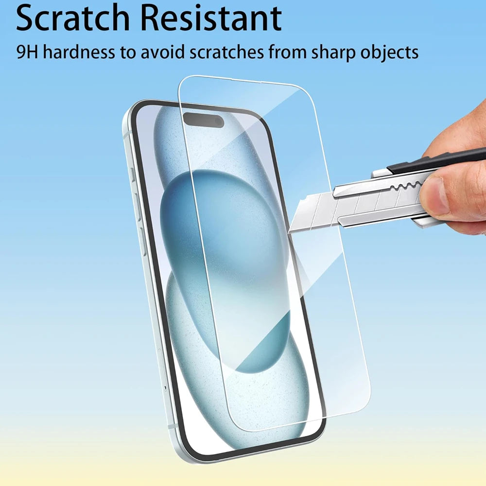 Glass Film For iPhone 13 - 18 Screen Protector compatible with iPhone