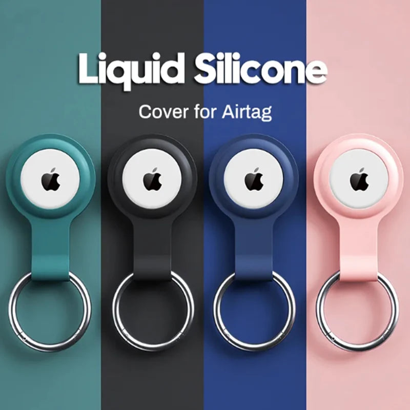 Cover For Airtags Case Liquid Silicone Protective Shell Tracker Accessory Anti-scratch Sleeve Keychain Airtag Case Dog Anti Loss
