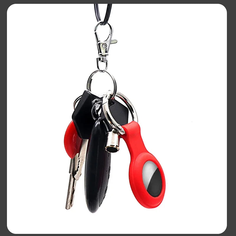 Cover For Airtags Case Liquid Silicone Protective Shell Tracker Accessory Anti-scratch Sleeve Keychain Airtag Case Dog Anti Loss