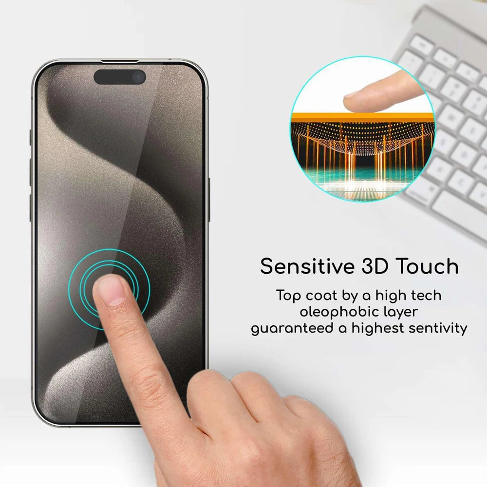 Glass Film For iPhone 13 - 18 Screen Protector compatible with iPhone