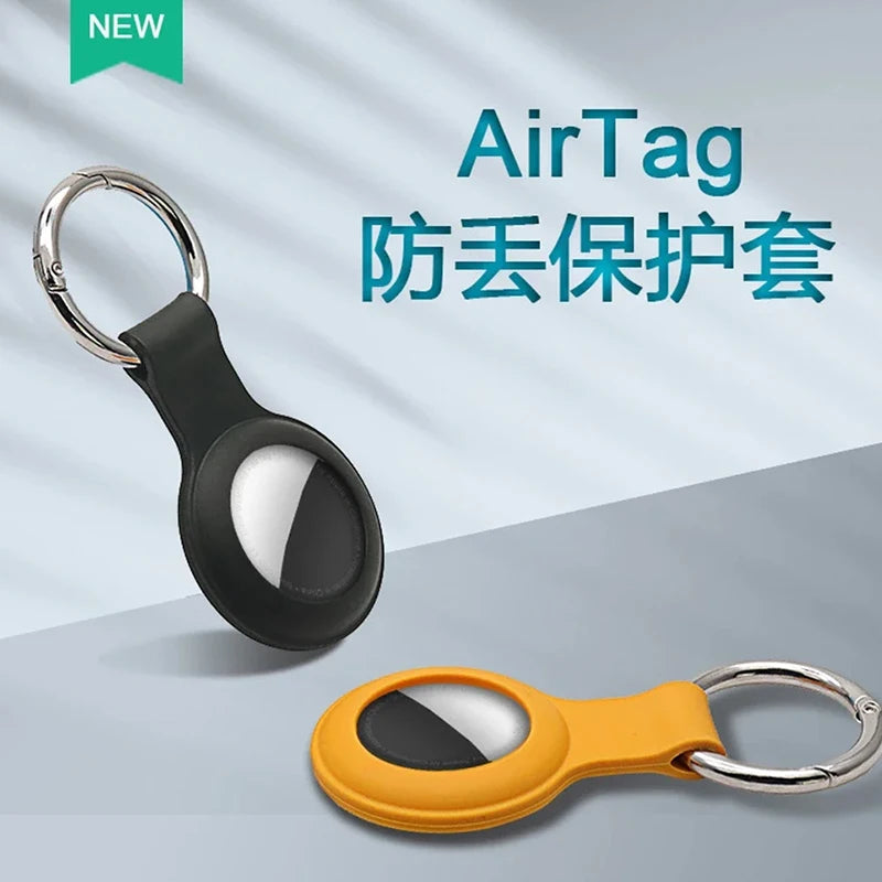 Cover For Airtags Case Liquid Silicone Protective Shell Tracker Accessory Anti-scratch Sleeve Keychain Airtag Case Dog Anti Loss