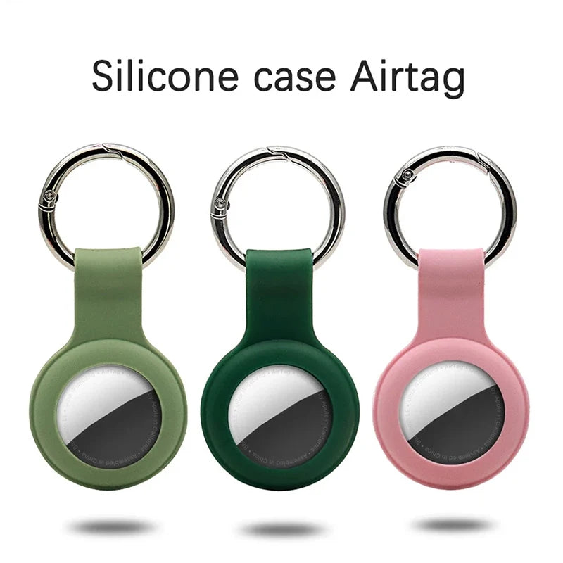Cover For Airtags Case Liquid Silicone Protective Shell Tracker Accessory Anti-scratch Sleeve Keychain Airtag Case Dog Anti Loss