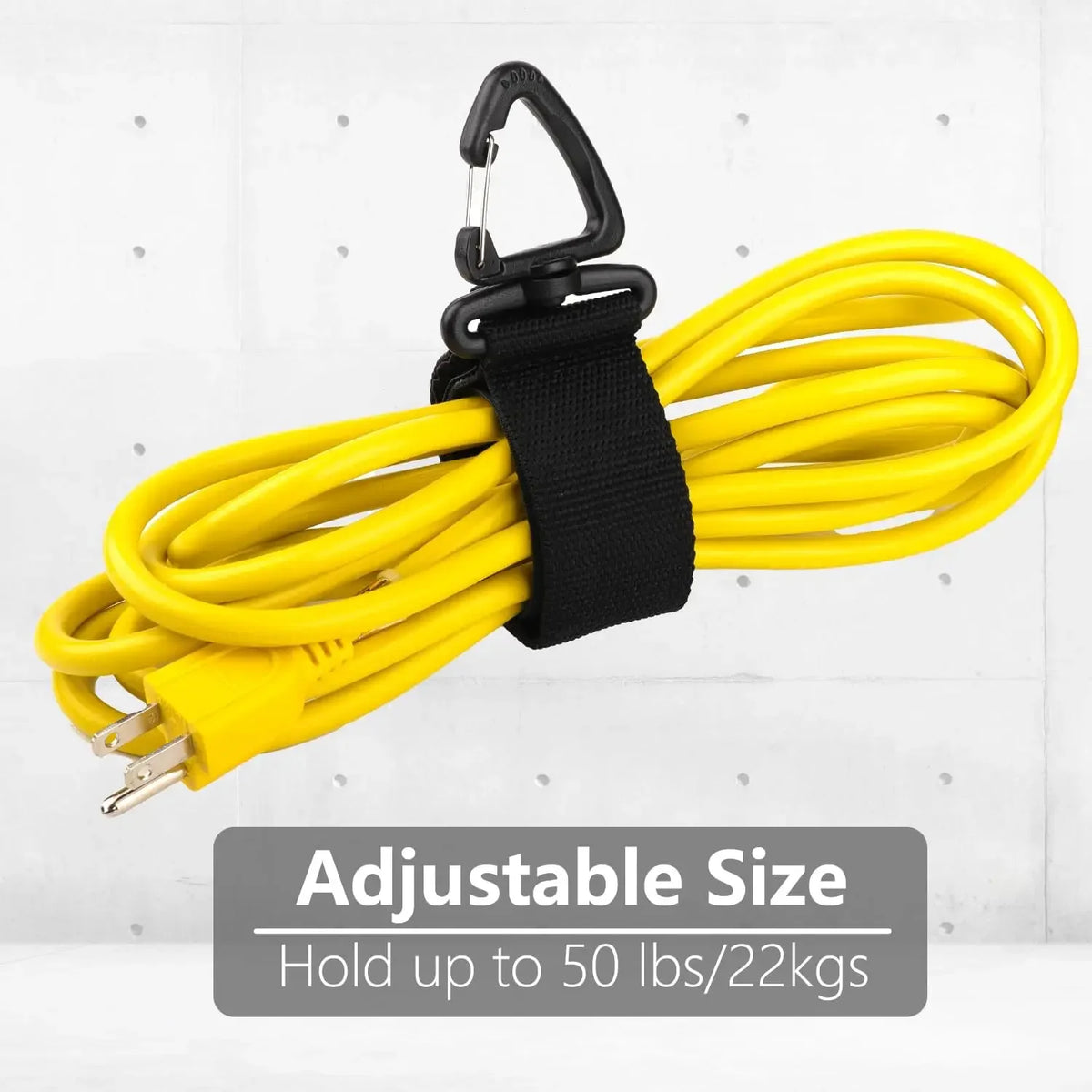 Cord Organizer Holder with Rotate Buckle Wire Manager Power Cord Management Nylon Heavy Cord Storage Straps for Cables Hoses