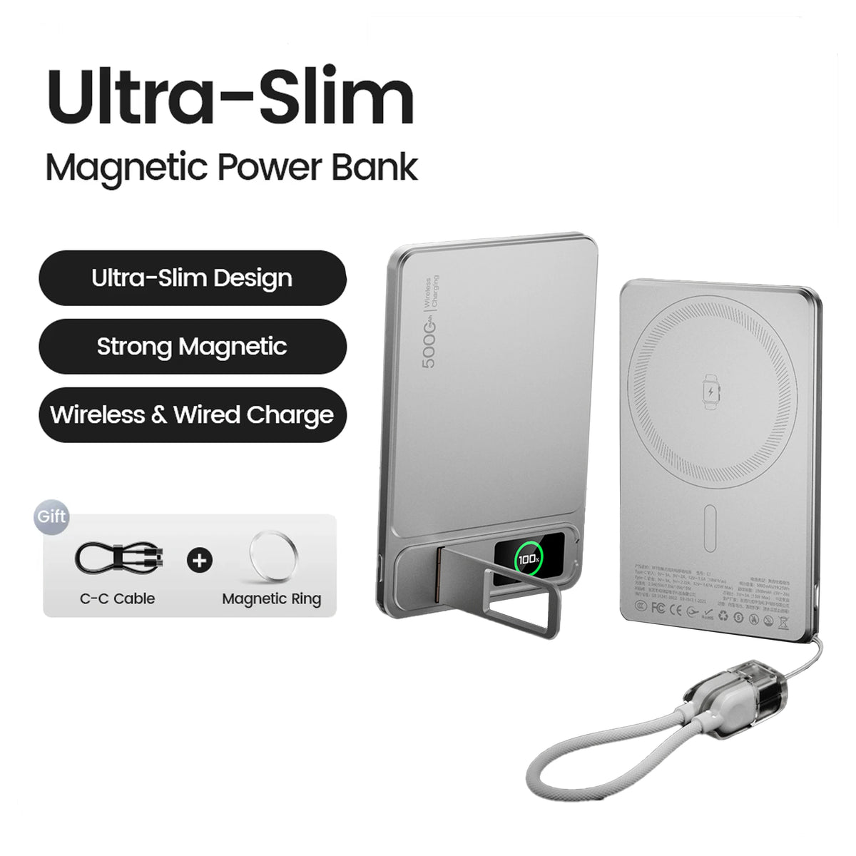 10000mAh Magnetic Powerbank 20W Fast Charing  For MagSafe Сoьpatible with iPhone