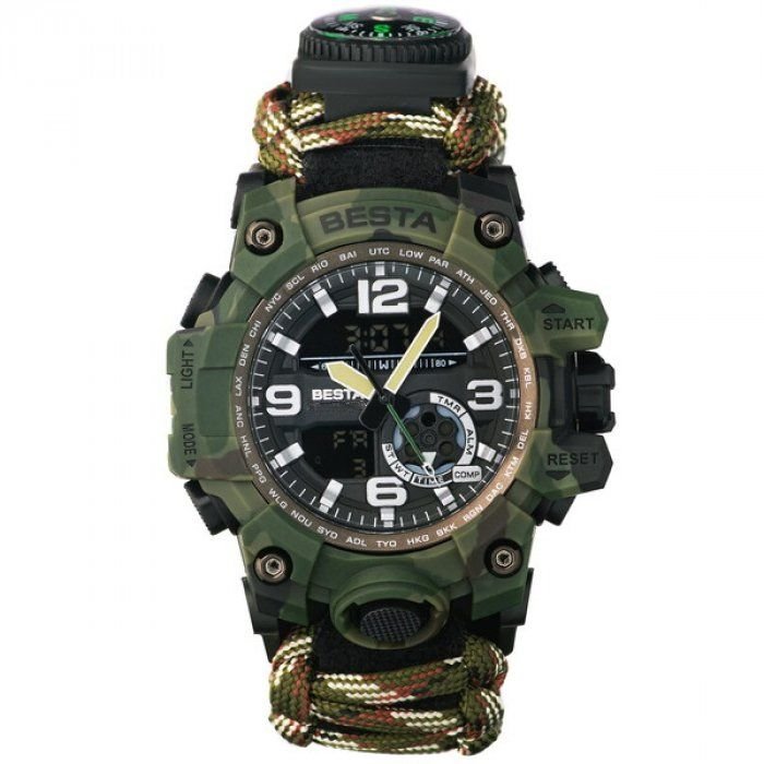Men’s Tactical Watch Besta Military with Compass (Waterproof & Shockproof)